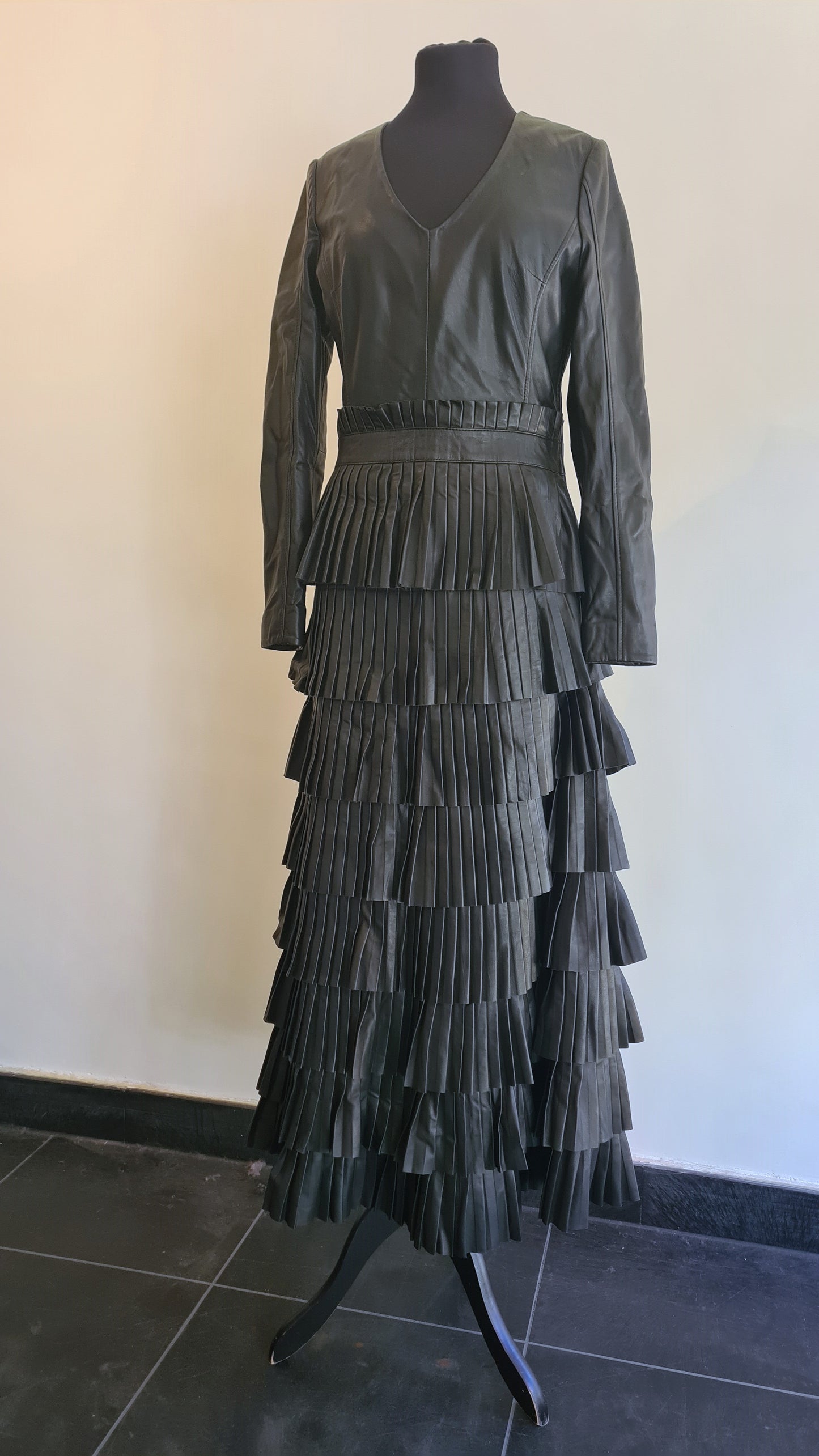 Maxi dress lambskin | S