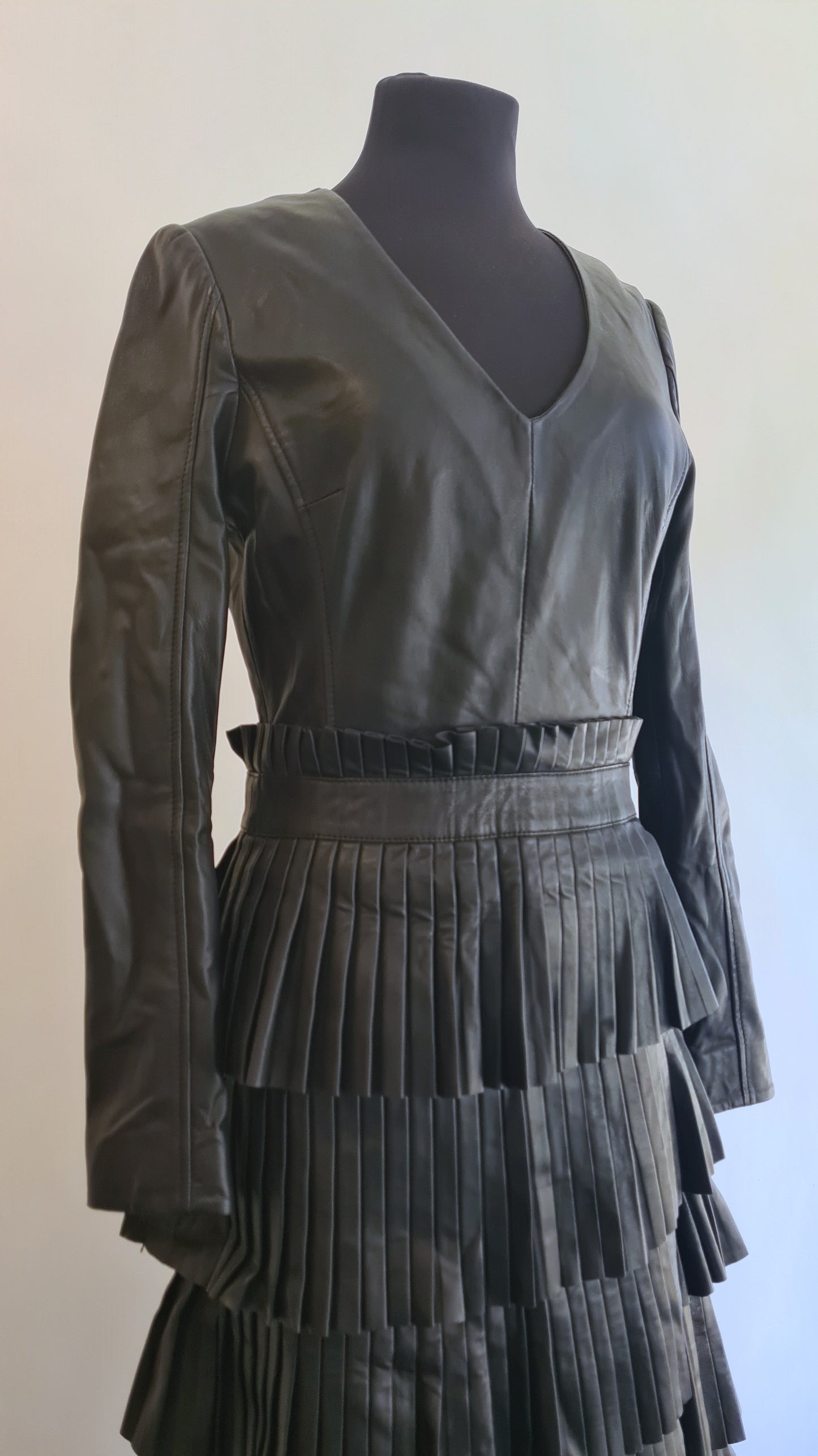 Maxi dress lambskin | S