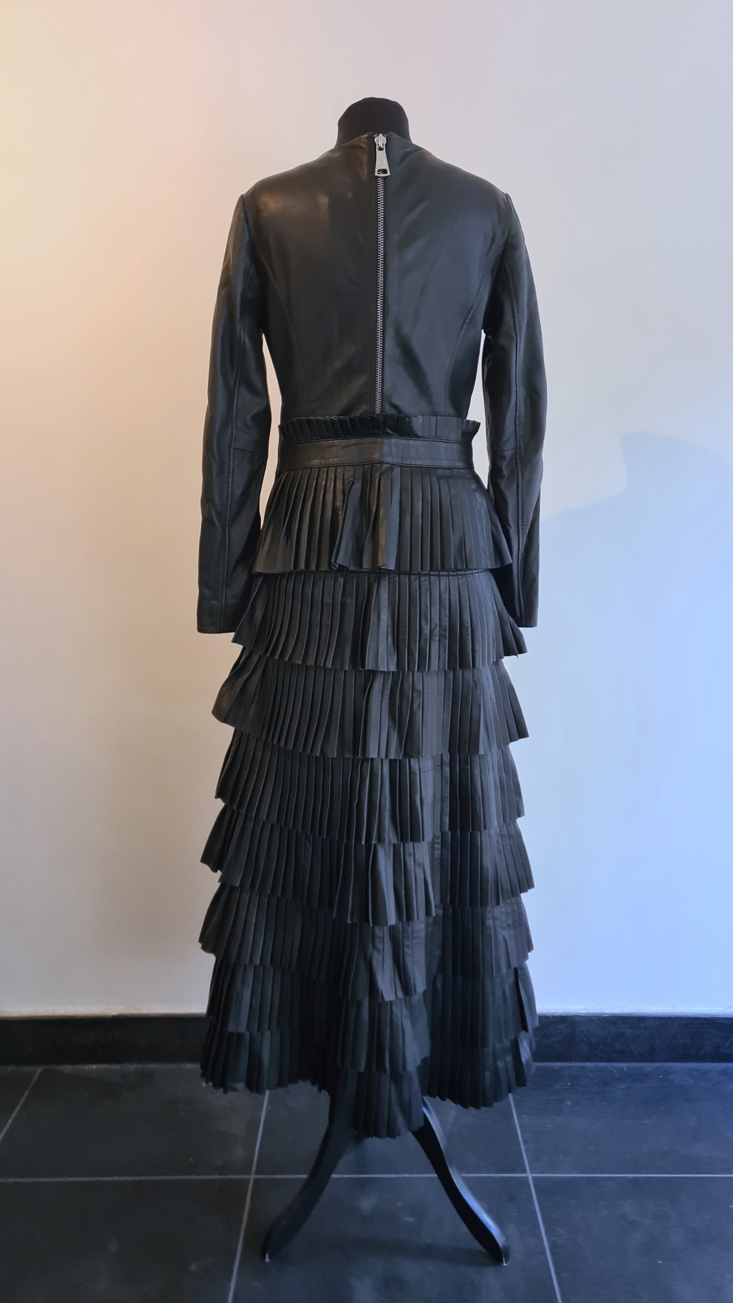 Maxi dress lambskin | S