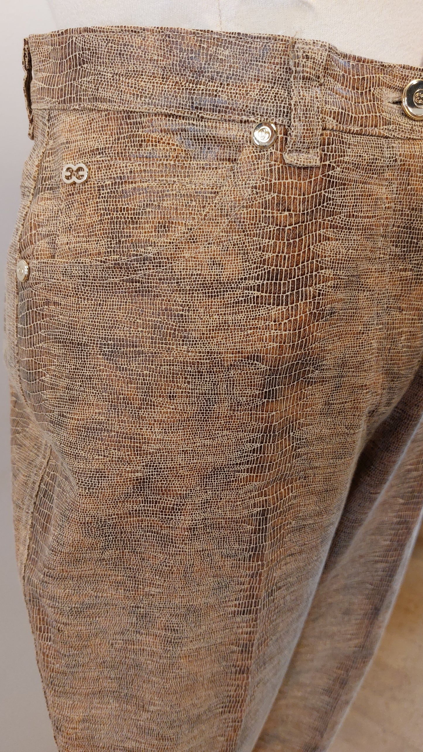 Escada broek | Slangenleereffect | M