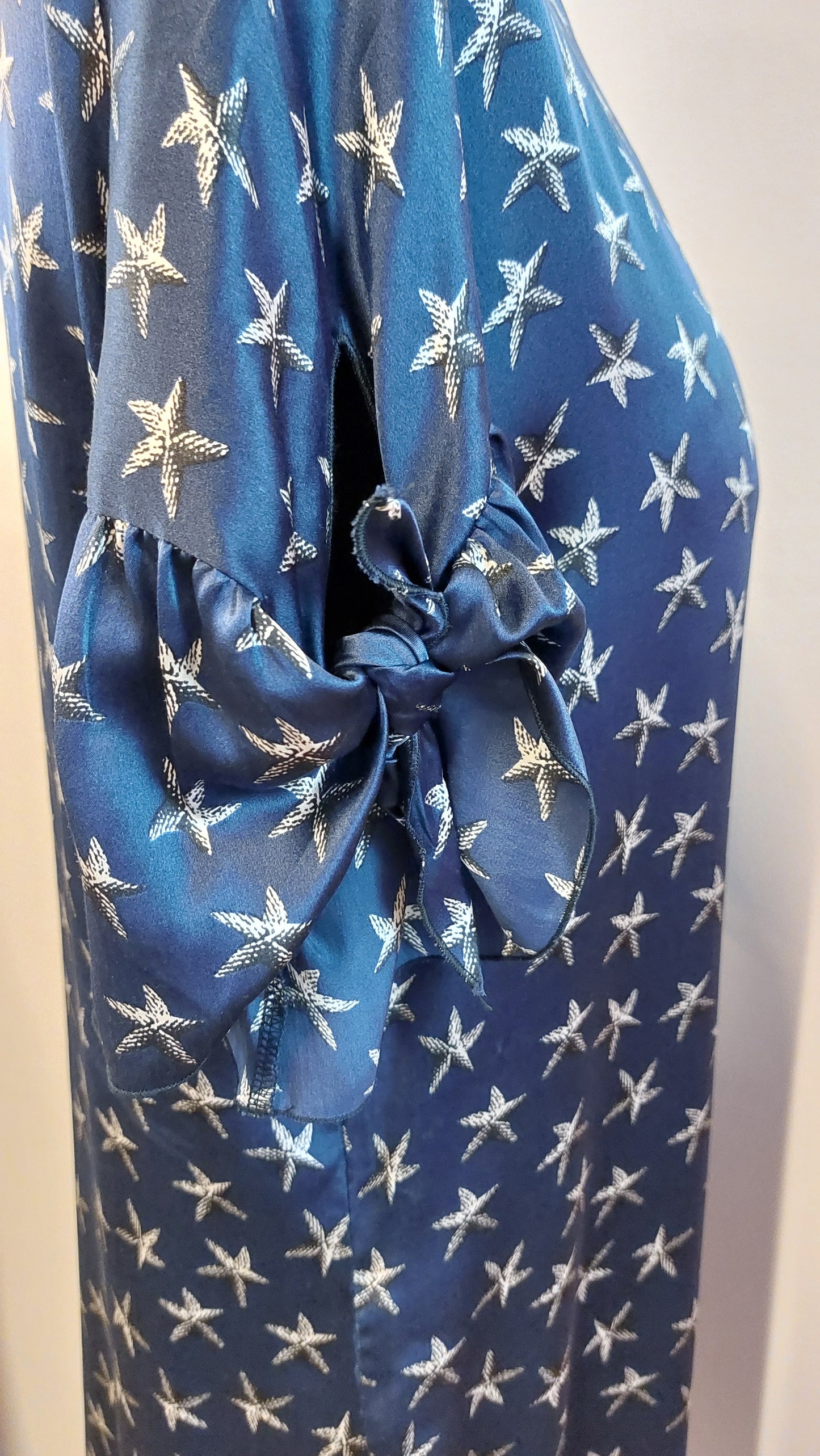 Yves Saint Laurent Marine zijden jurk | L / XL