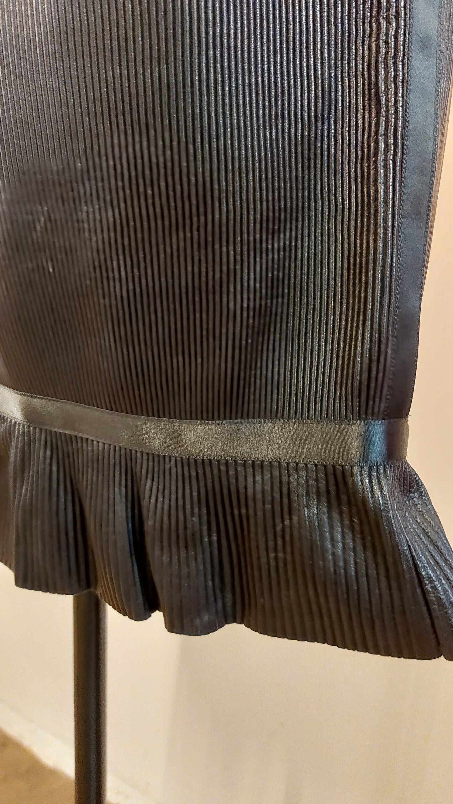 Chanel zwarte kalfsleren rok | Leer | Maat S / M