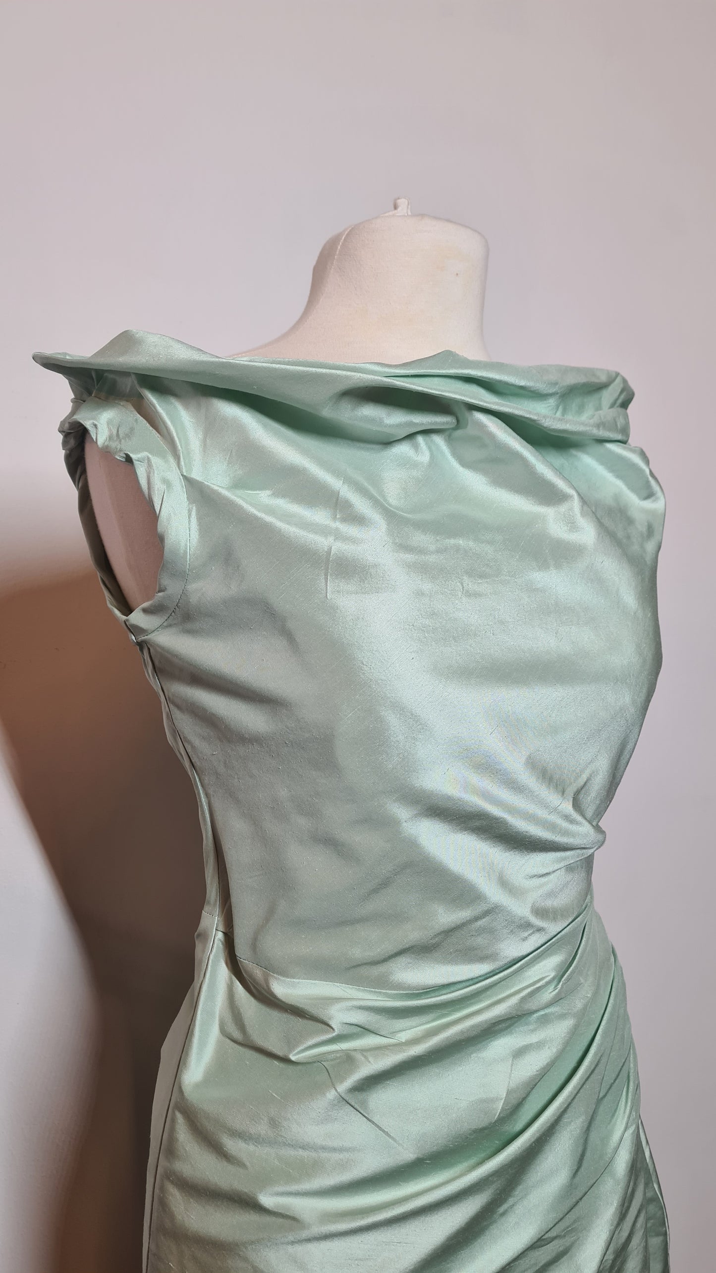 Jurk mintgroen | Rotterdams Couture | Zijde | S