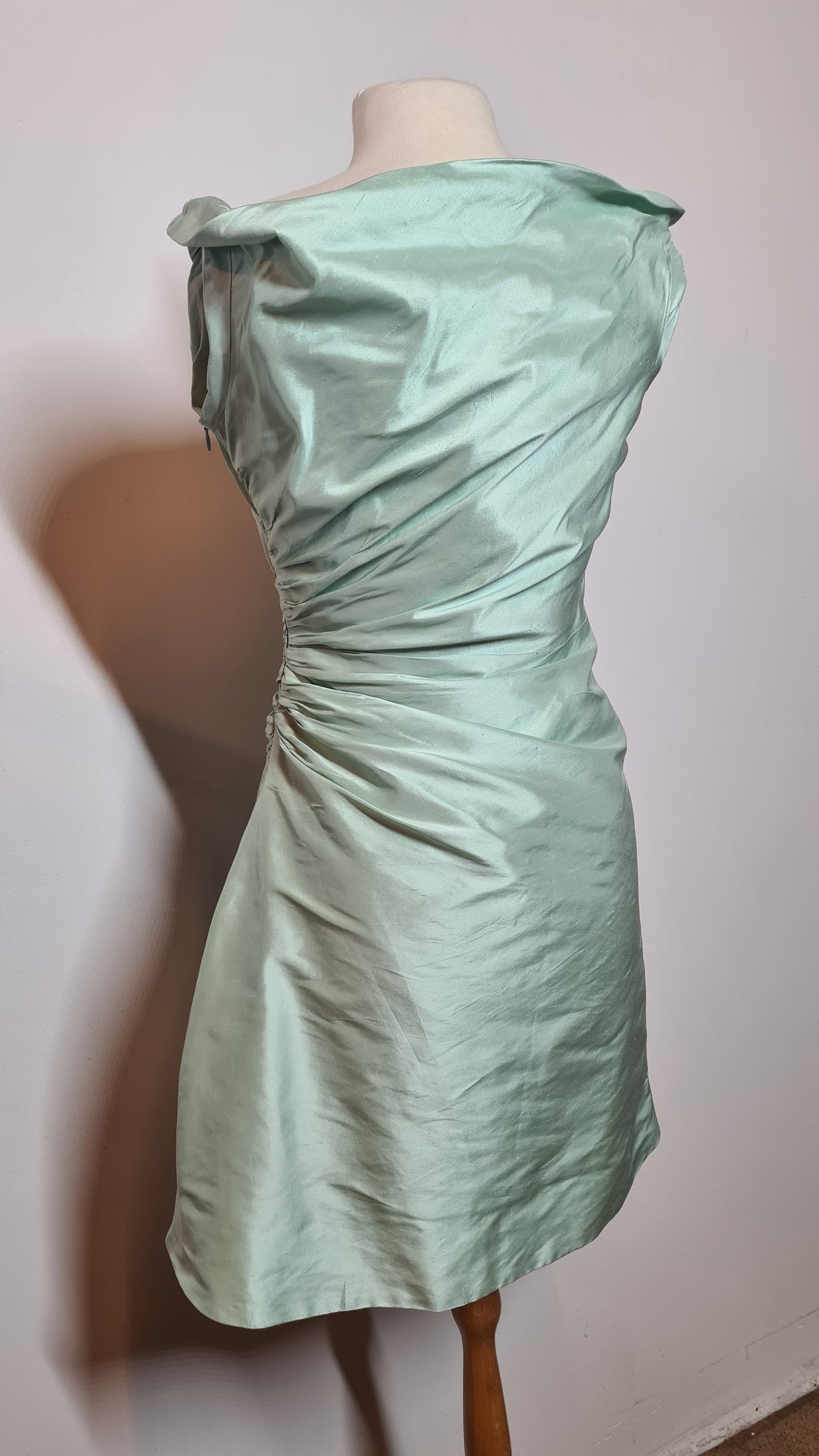 Jurk mintgroen | Rotterdams Couture | Zijde | S