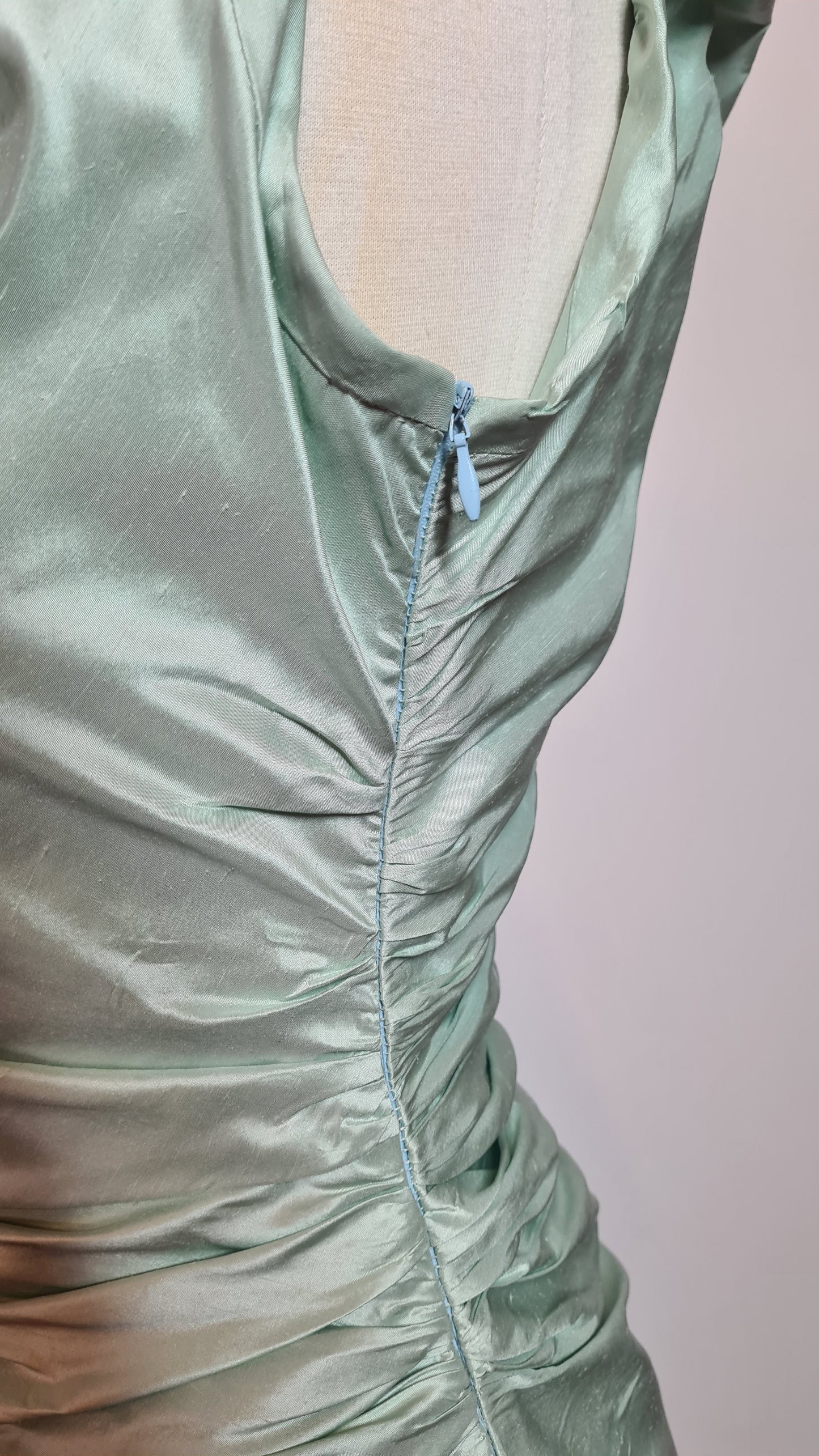 Jurk mintgroen | Rotterdams Couture | Zijde | S