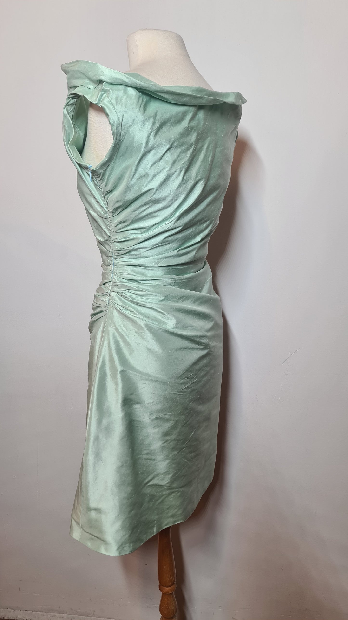 Jurk mintgroen | Rotterdams Couture | Zijde | S