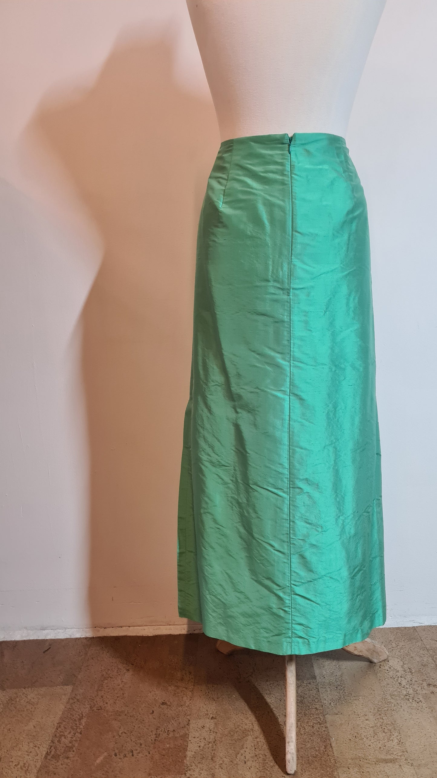 Maxirok mintgroen | Zijde | XL