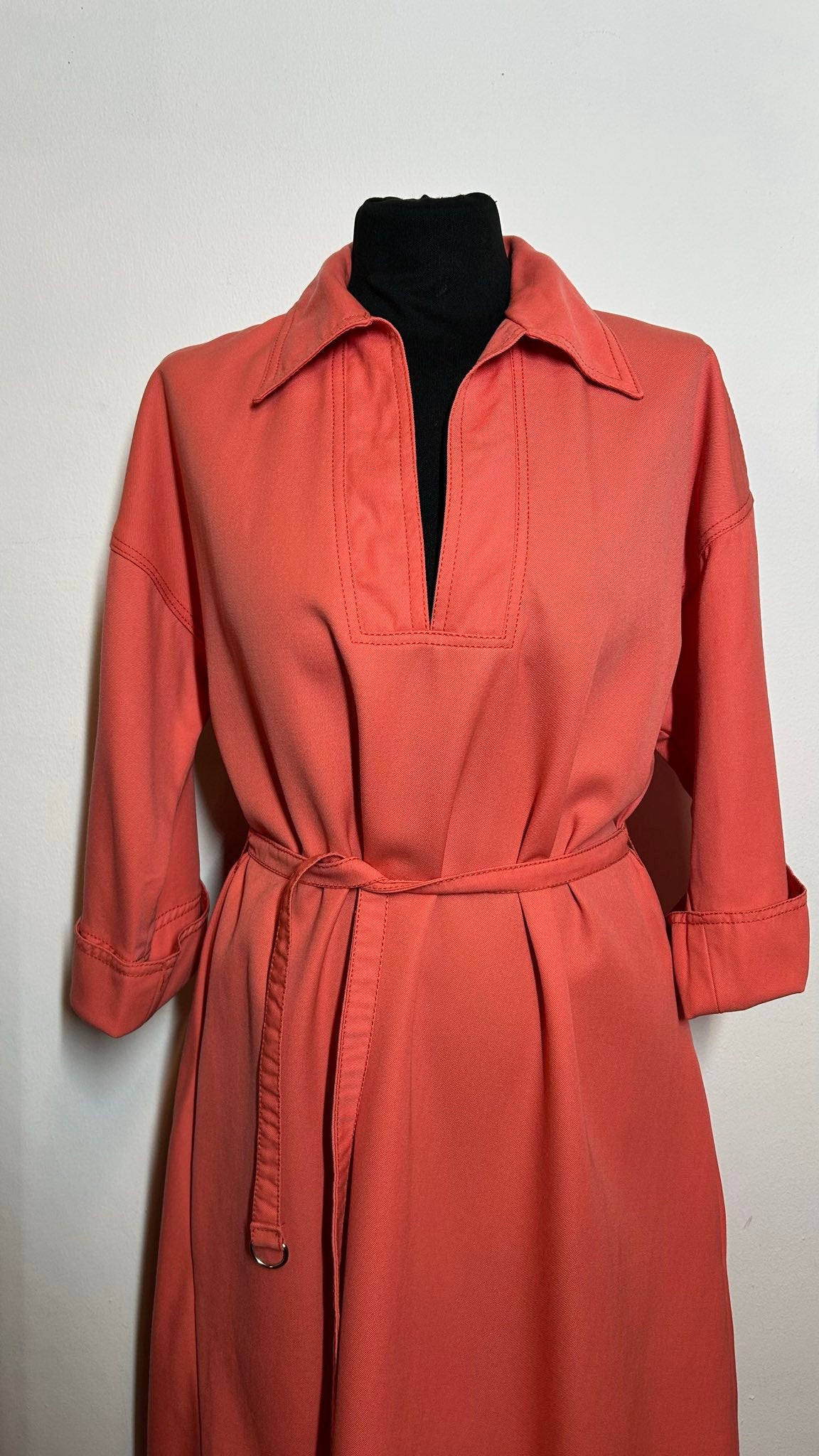 Jaren 70 jurk | koraalroze | L