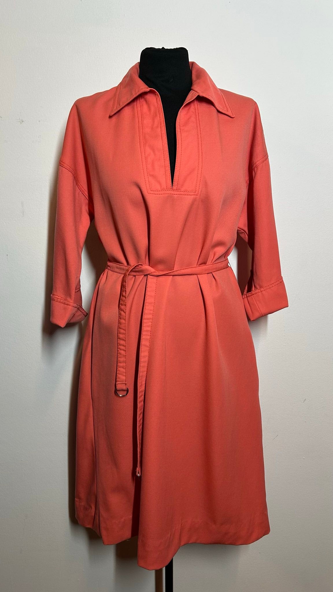 Jaren 70 jurk | koraalroze | L