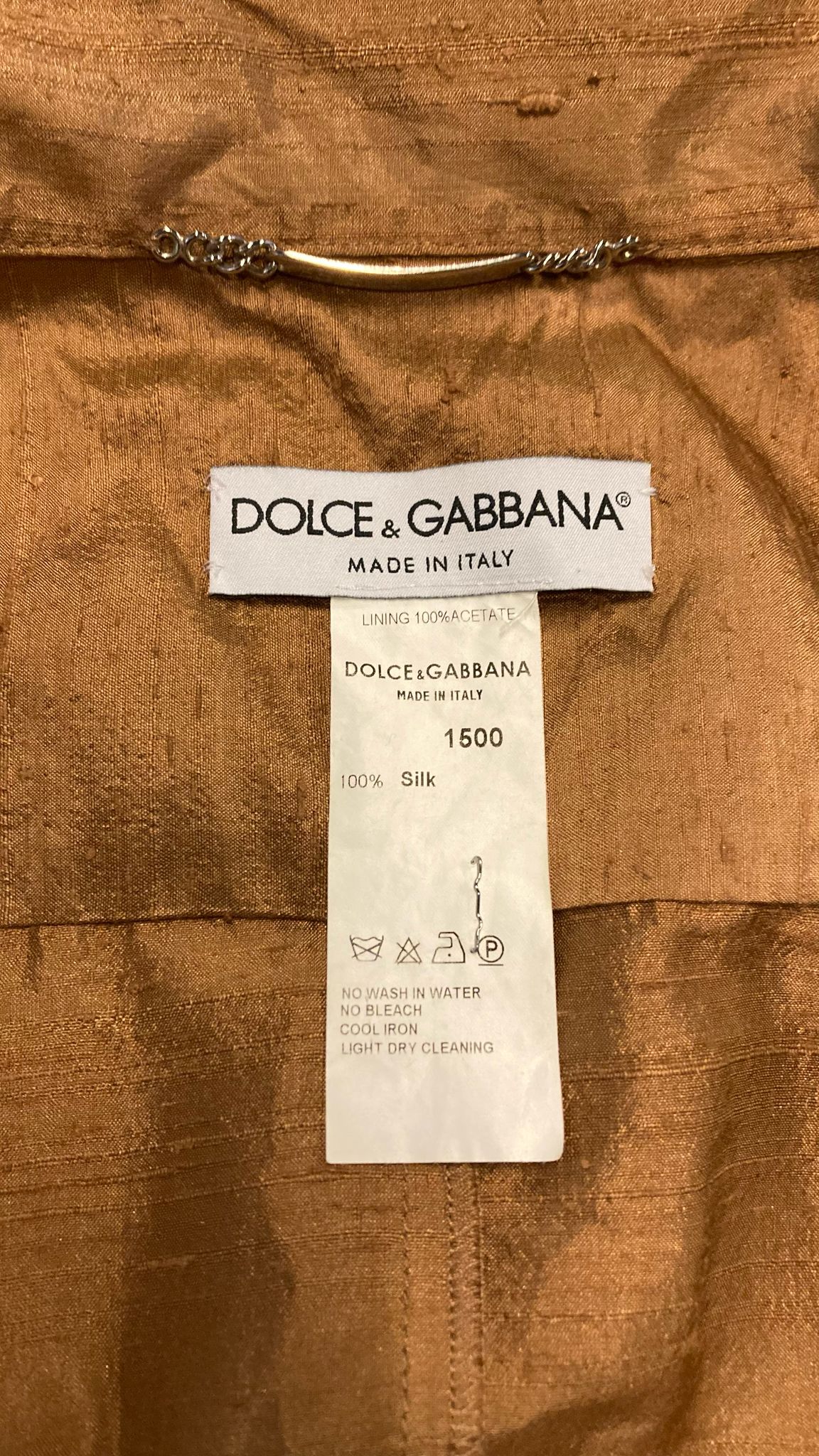 Dolce & Gabanna koperkleurig jasje | Zijde | | 38