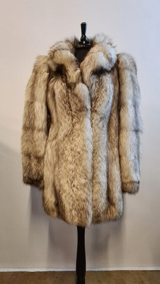 Coat fur fox size S