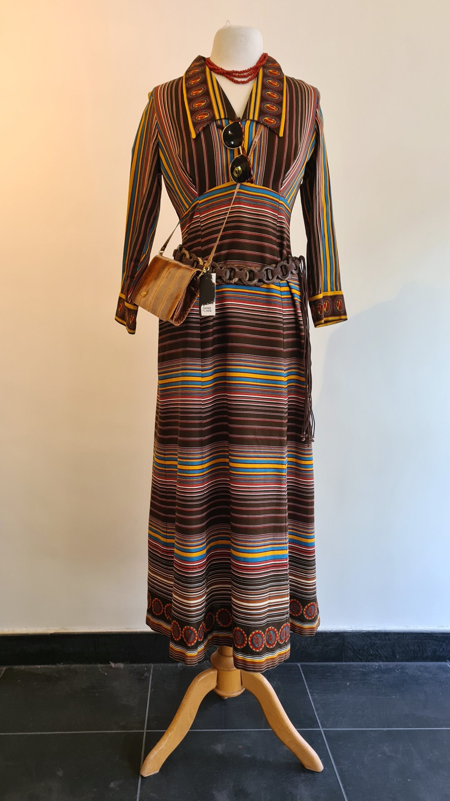 Maxi dress from the 70s | Linen | S
