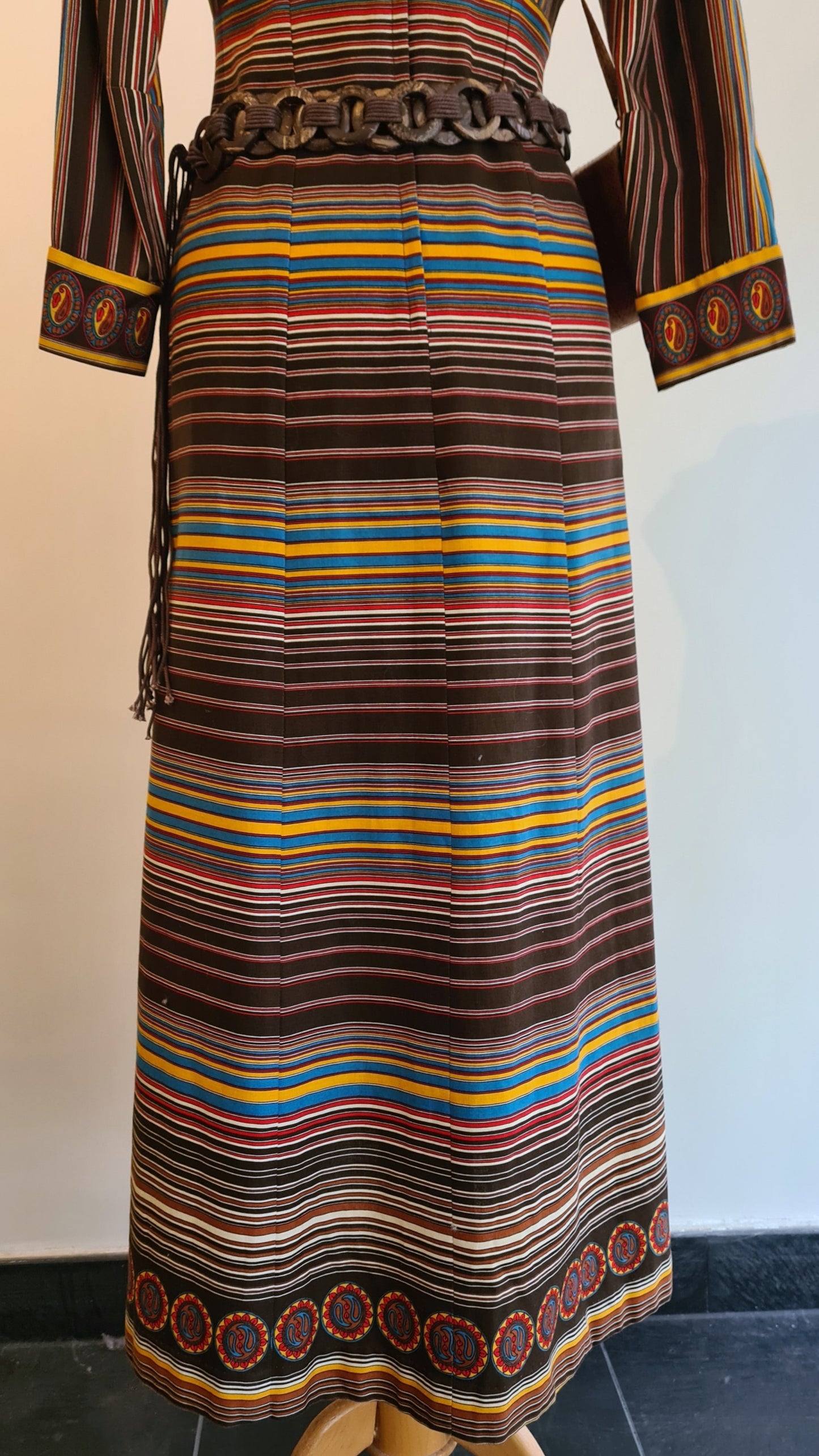 Maxi dress from the 70s | Linen | S
