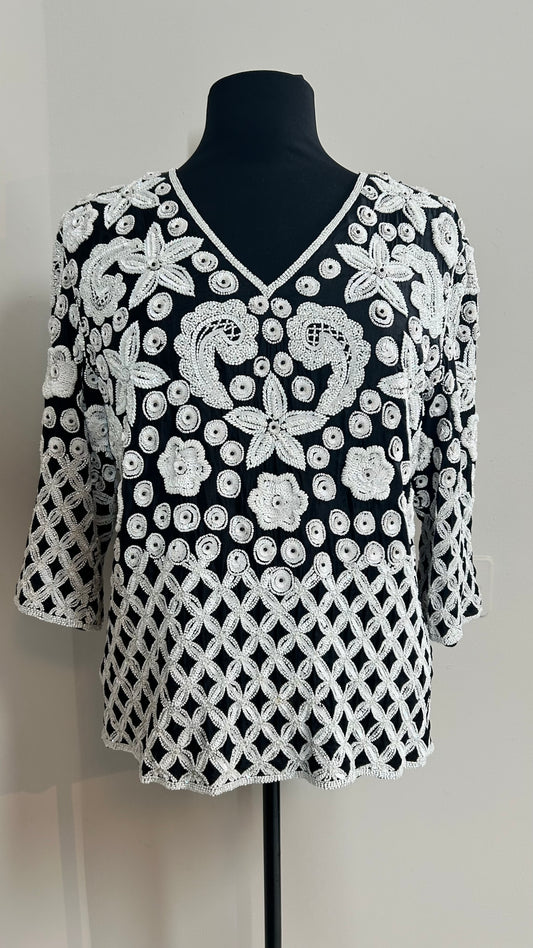 Paillette top | zijde | mt.38