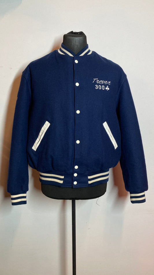 Hemelsblauwe baseball / varsity jacket | wol | L