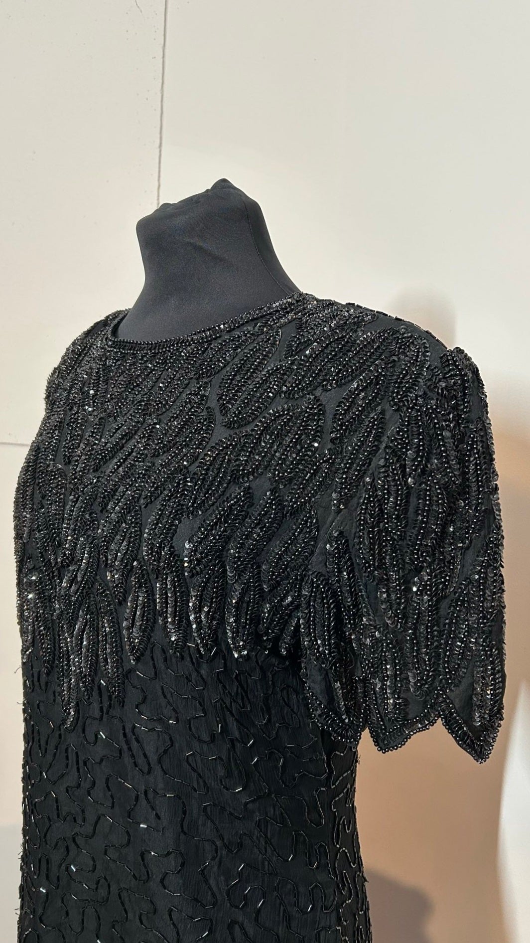 Jurk zwart pailetten | Zijde | L