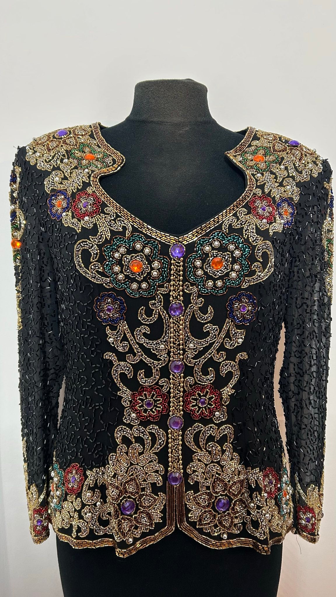 Jasje met pailletten | Zijde | M