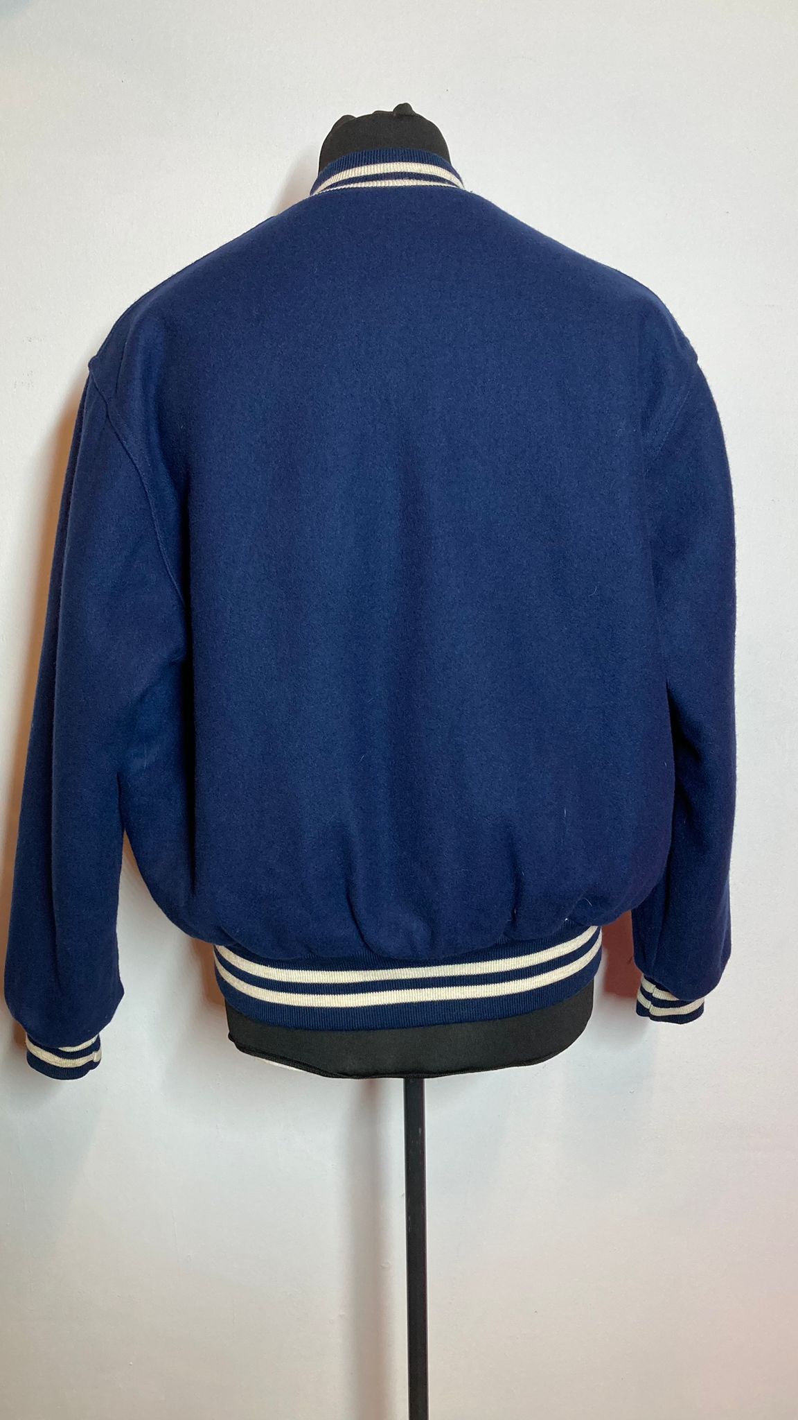 Hemelsblauwe baseball / varsity jacket | wol | L