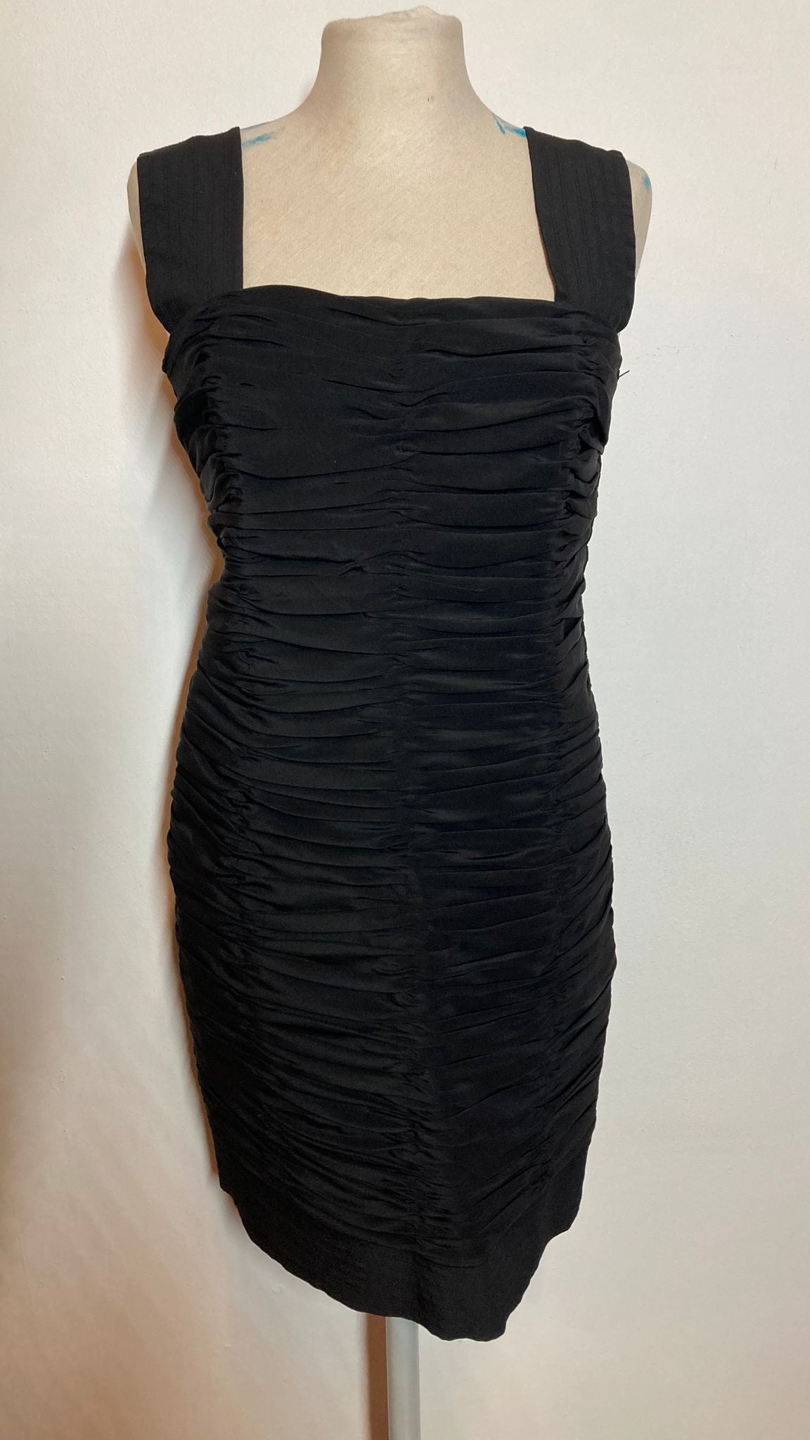 Gelaagde zwarte zijden partydress | XL