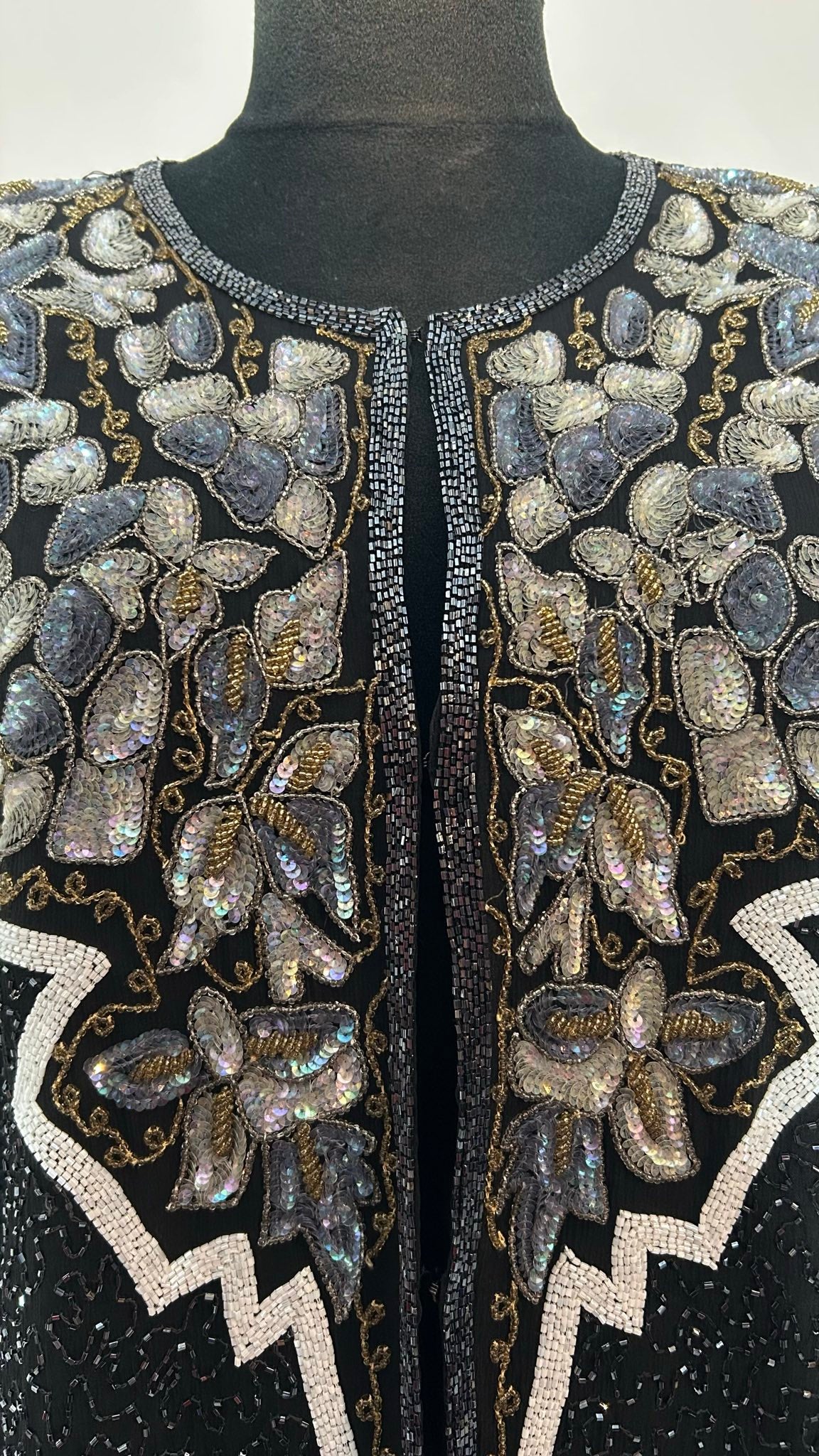 Jasje pailetten | Zijde | L / XL