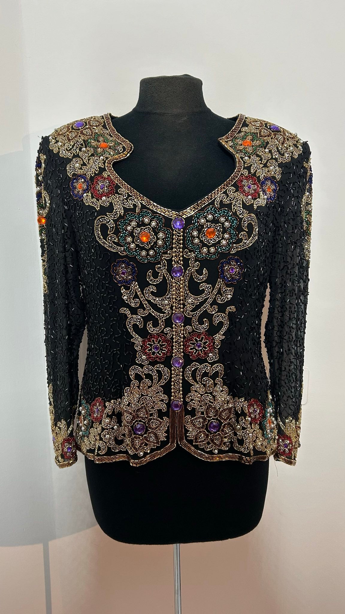 Jasje met pailletten | Zijde | M