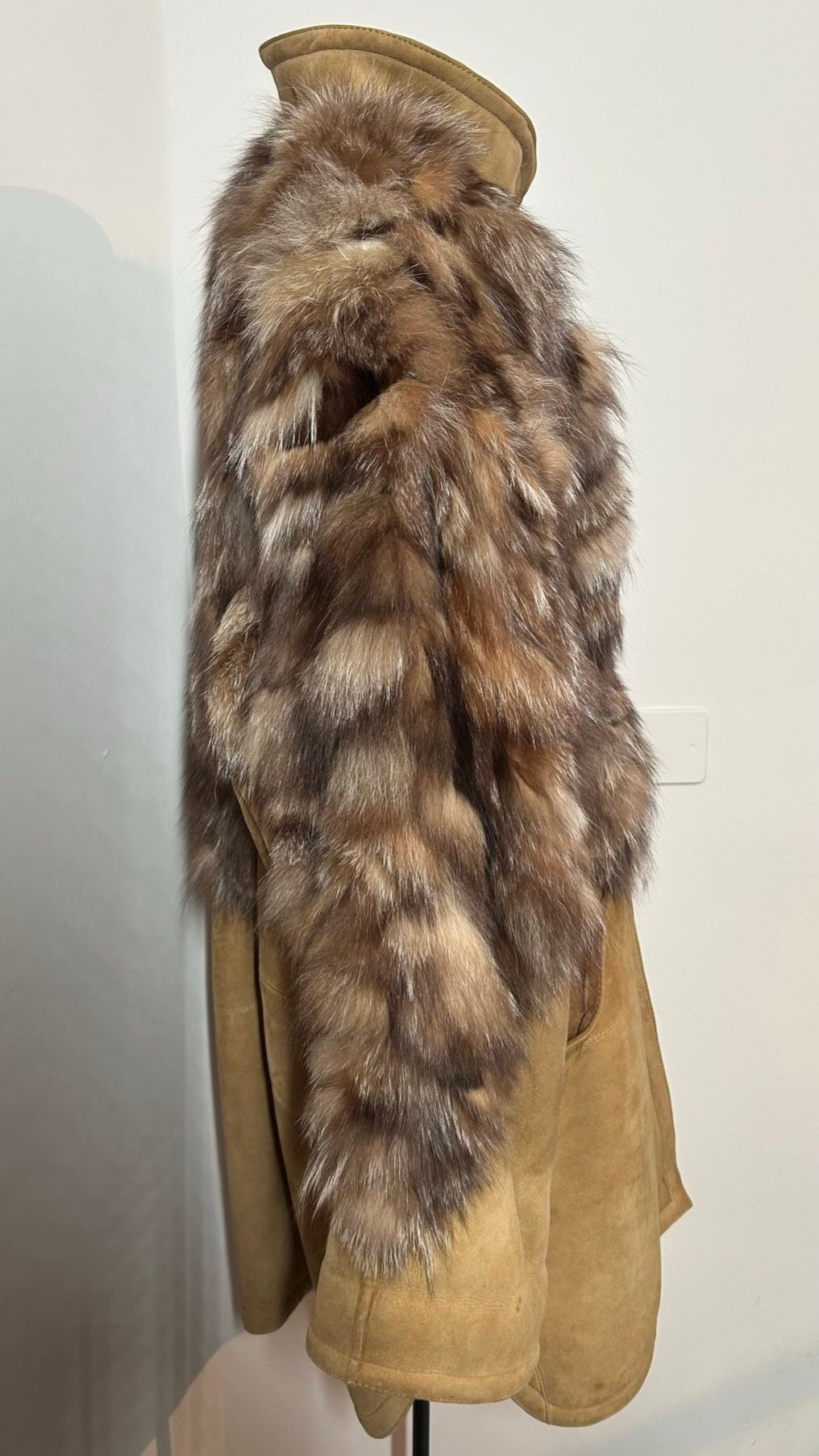 Jas bont / suede / gevoerd | Jaren 80 | L